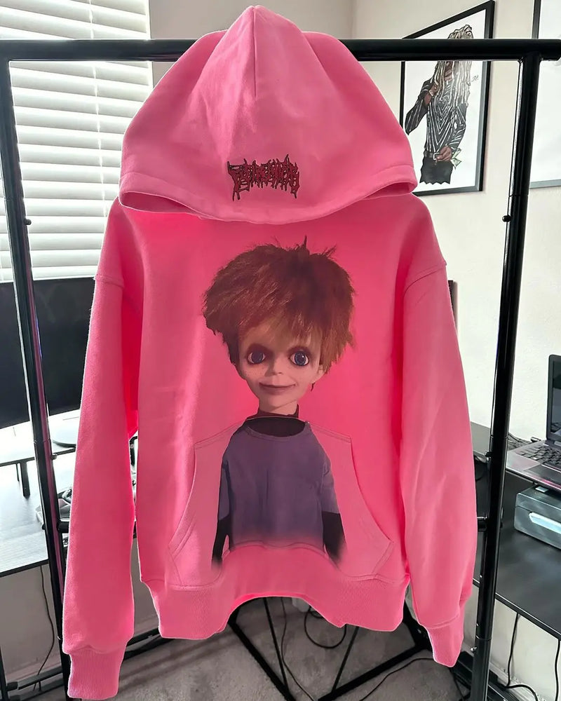Skatercore Fit – Harajuku Beiri Bloody Service Phone Hoodies Women – Streetwear Fashion for Men & Women