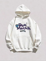 New Letter Cartoon Graphic Printed Hooded Sweatshirts For Men Autumn