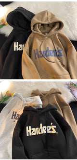 Trendy Personalized Pure Cotton Men's Hooded Sweatshirt New American Style Y2K Simple Loose Retro Thickened Jacket Tops