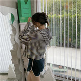 Autumn And Winter New Korean Style Ins Casual Sports Style Striped Hoo