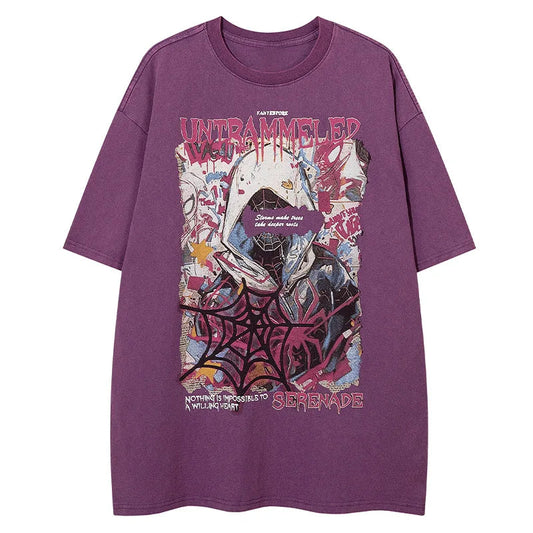 Trapwear Graphic tee – Men T Shirts Cartoon Spider Printed Short Sleeve T Shirt Har