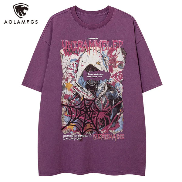 Trapwear Graphic tee – Men T Shirts Cartoon Spider Printed Short Sleeve T Shirt Har