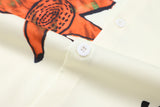 24SS Vintage Retro Starfish Direct Print High-Street Casual Beach Style Quality Short Sleeve Shirt