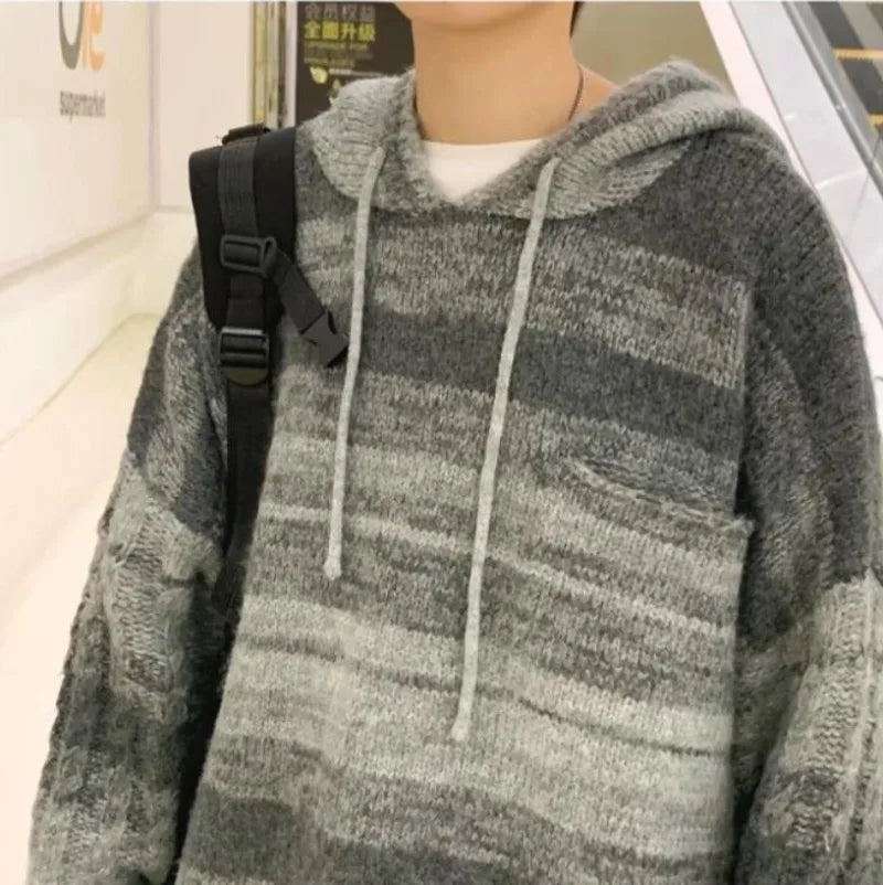 retro flame hoodie, high-street style, oversized streetwear hoodie for men, urban techwear fashion