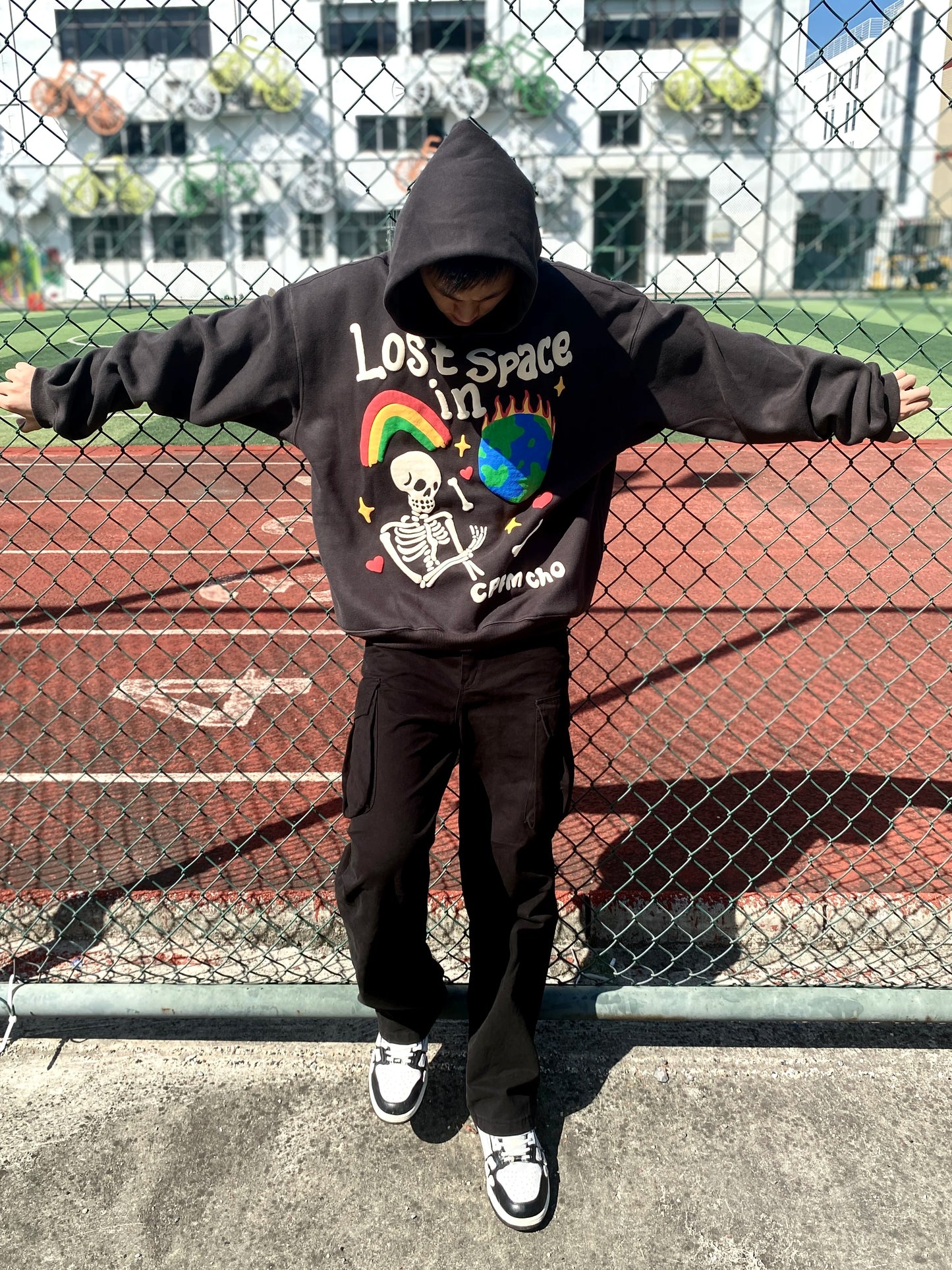 KANYE WEST Brand Fashion CPFM Foam 3D Print "Lost in Space" High-Street Oversized Cotton Hooded Sweatshirt Hoodie For Men