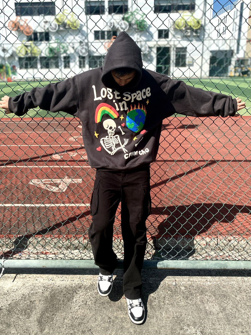 KANYE WEST Brand Fashion CPFM Foam 3D Print "Lost in Space" High-Street Oversized Cotton Hooded Sweatshirt Hoodie For Men