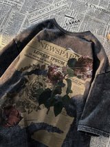 Skatercore Crying angel – Summer Loose Fitting Casual Couple Personality Flower Print