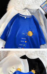 Trapwear Aesthetic piece – Waffle Short Sleeved T Shirt Mens Summer Trendy Casual Loose