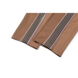 good quality brown motion casual pants men woman lovers trend side edge weaving embroidery drawstring loose trousers unique default style 4993