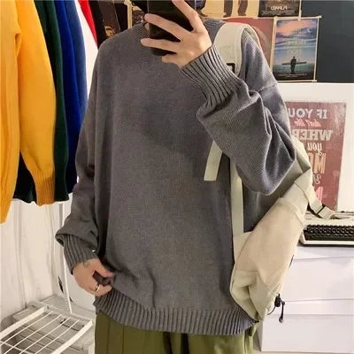 bold fire sweater, layered fit piece, aesthetic soft knit grunge sweater for cozy streetwear