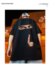 Cyberpunk Crying character – Japanese Retro Ninja Printed Short Sleeve T Shirt Homme Fash