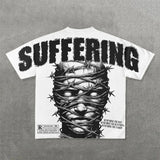 Sadcore Vintage print – Harajuku Cotton Shirt Oversized T Shirt New Gothic Cartoon H