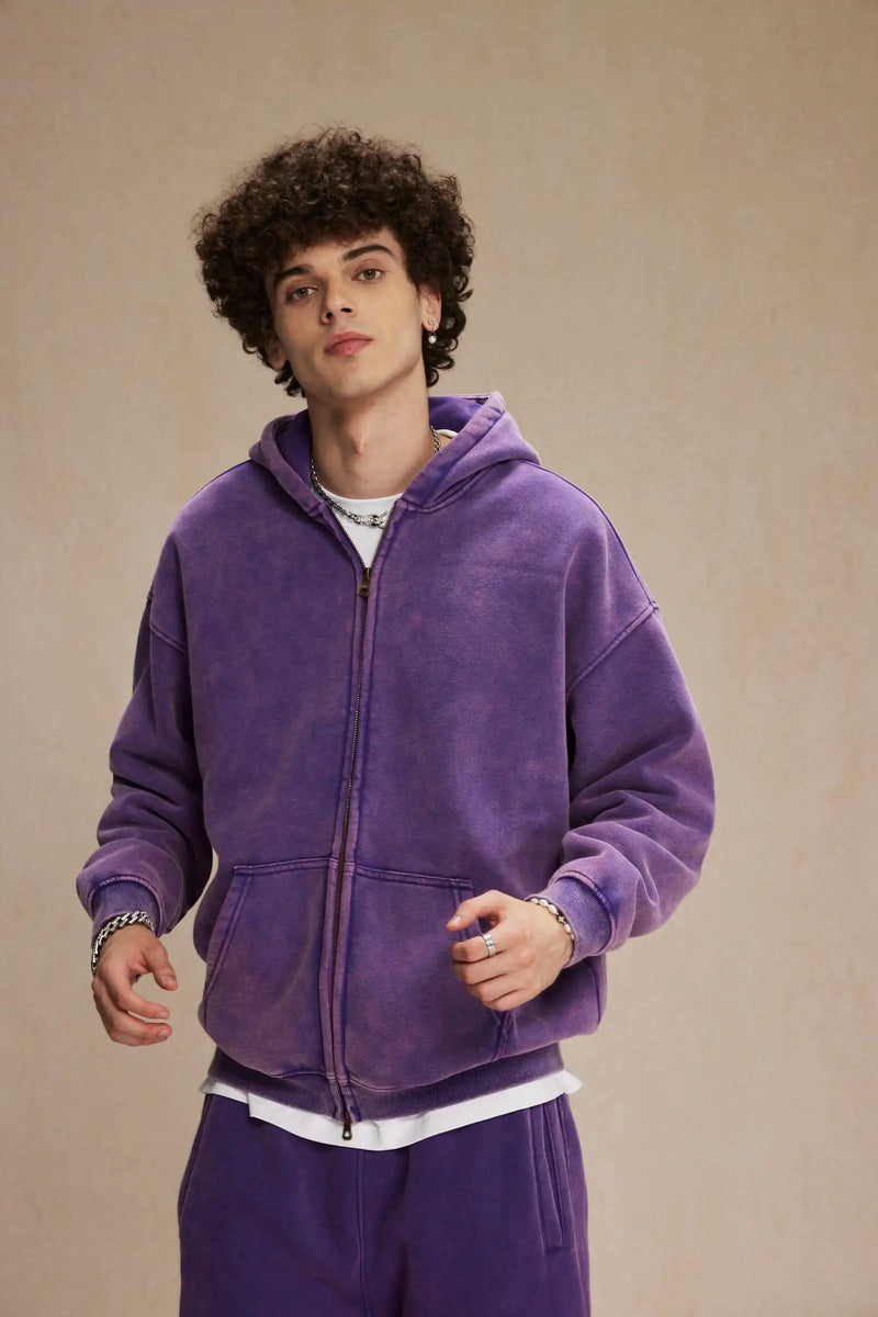Batik Fleece Zippered Hoodie | Skatercore Style Hoodie