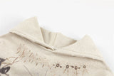 Vintage High Quality Hand Painted Graffiti Printed Washed Fleece Hoodi