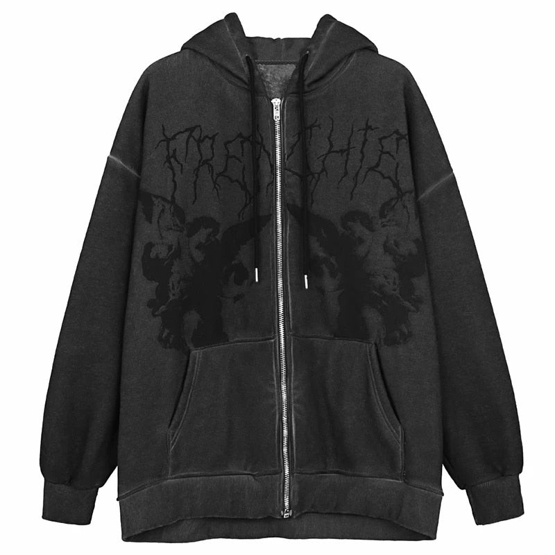 "New World" Graphic Unisex Streetwear Vintage Women Men Y2K Hoodie