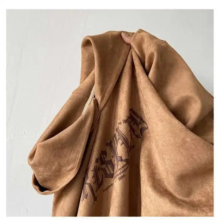 Autumn And Winter Coats For Men American Trendy Brand Loose Suede Swea