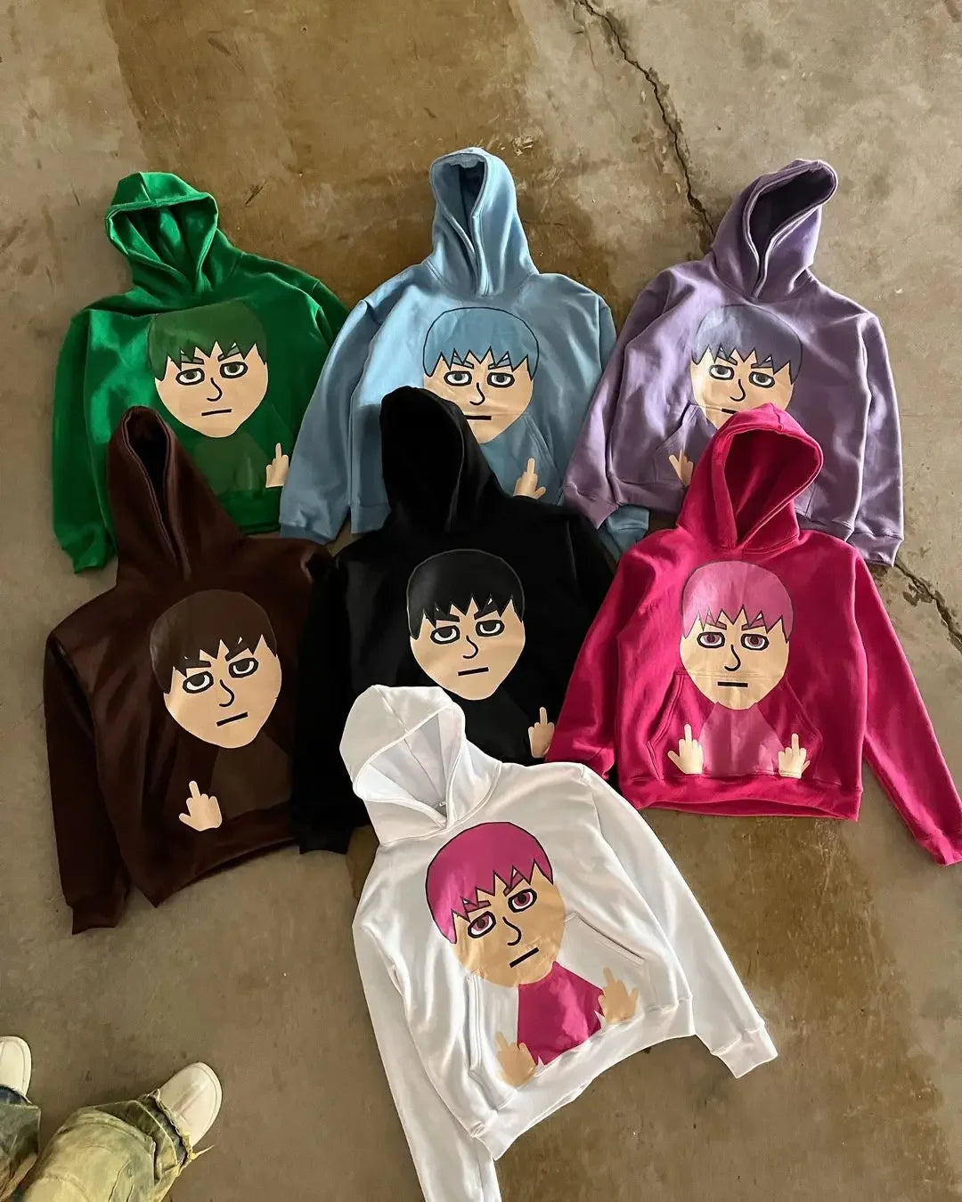 New Grunge Oversized Sweatshirt Mii Hoodie Harajuku Printing Hoodies W