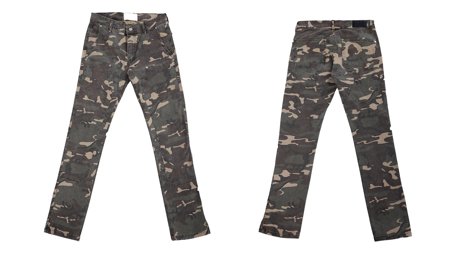 mens hip hop streetwear denim pants fashion camouflage pants 2023 harajuku cotton zipper joggers slim fit jeans trousers pants unique joggers style 2729