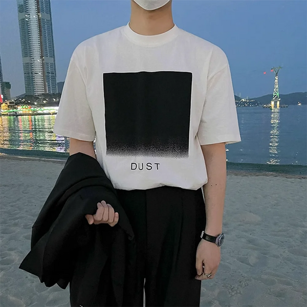 Sadcore Crying angel – Korean Round Neck Short Sleeve T Shirt Mens Summer Tide Bran
