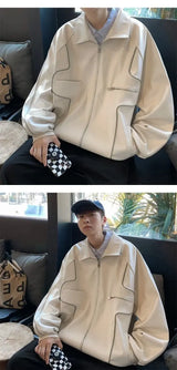 American Retro Pu Leather Jacket Spring And Autumn Hiphop High Street