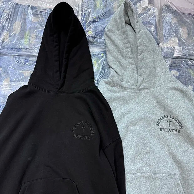 Hip-hop drip hoodie with money and flex-inspired graphics