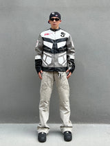 racing jackets fashion letter embroidery patchwork zipper jacket coats men hip hop pu lether outerwear casual streetwear nan  - variant style 5b2ade for streetwear fashion
