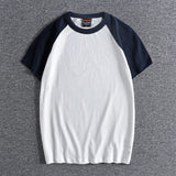 Glitchcore Anime panel – Summer Short Sleeved Mens New Retro Stitching Contrast Color