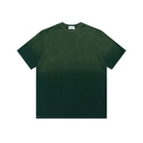 Spring Summer New Products Fried Color Wash Water Gradient Color Loose Short-sleeved Casual Basic Bottoming Round Neck