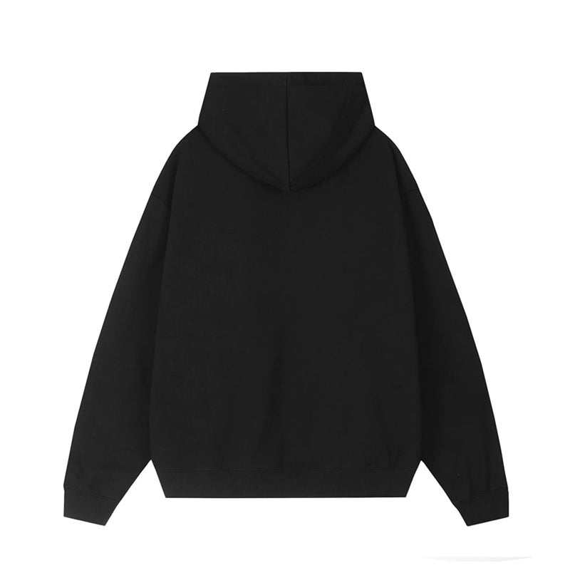 Hip Hop Punk Hoodie Sweatshirt 2023 Autumn Zipper Design Solid Color H