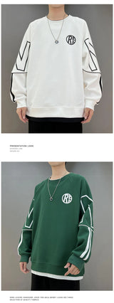 Y2K Vintage Letter Printed Pullovers Hoodies For Men Korean Fashion Ne