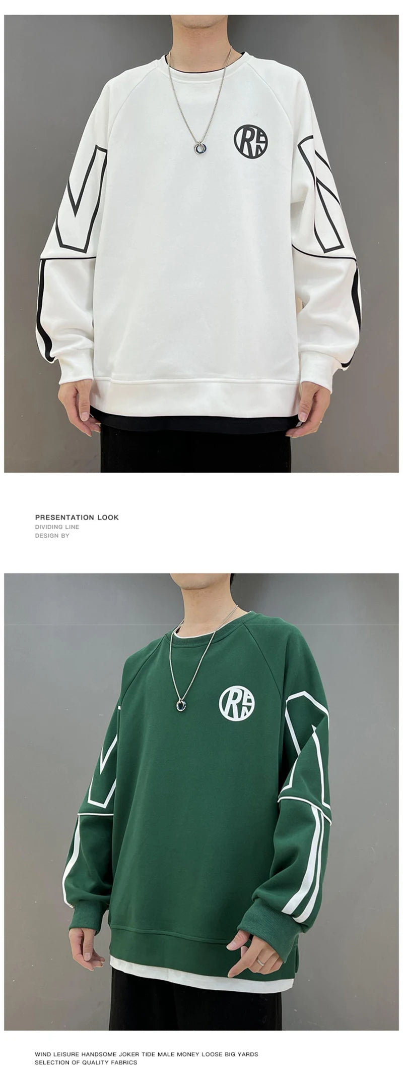 Y2K Vintage Letter Printed Pullovers Hoodies For Men Korean Fashion Ne