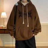 American Goth Printed Mens Pullover Hoodies Hip Hop Fashion Oversized