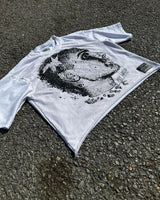 American High Street Fashion Cartoon Portrait Printed Oversized T-shirt Women Y2k Goth Harajuku Casual Versatile Short-sleeved