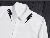 New 2022 Men Classic NEIL BARRETT thunderbolt Fashion Cotton Casual Shirts Shirt high quality Pocket Short sleeves S 2XL #A688