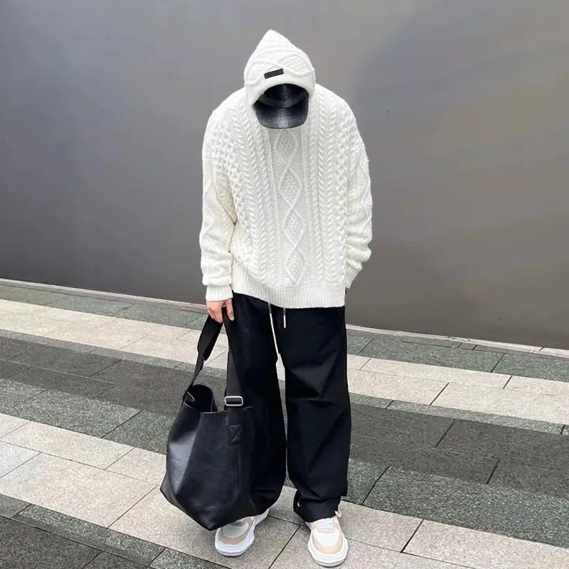 y2k fire graphic sweater, edgy streetwear for bold fashion-forward winter outfits, mens fashion layer for modern streetwear c