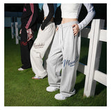 american fashion letter hip hop wide leg pants mens y2k streetwear baggy straight pantalones hombre new gym sports trousers unique default style 520