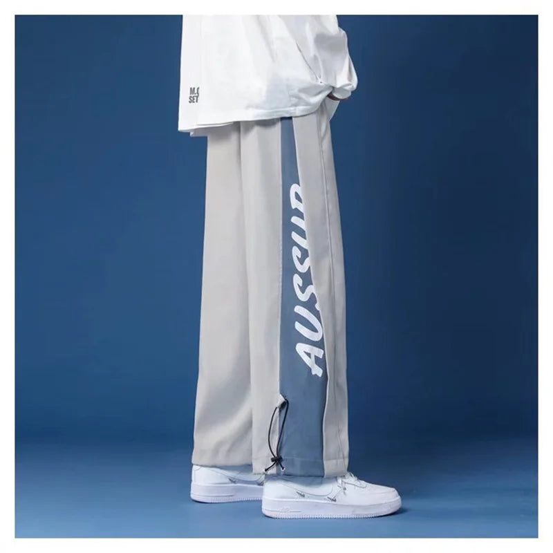 mens graphic printed sweatpants 2024 autumn hip hop fashion drawstring trousers casual loose male streetwear leggings pants unique joggers style 1288
