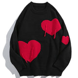 "Red Heart" Unisex Men Women Graphic Streetwear Sweater Daulet Apparel