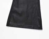 men japanese streetwear fashion vintage hip hop punk gothic cleanfit black coated flare pant man trousers unique default style 1384