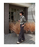 Spring And Autumn New Korean Style Shirt Men Suede Loose Trendy And Ve