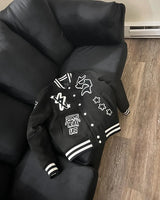 American New Trend Personality Graphics Mao Jinxiu Oversized Jacket Men's Y2K Harajuku Hip-hop Gothic Casual Joker Street Wear