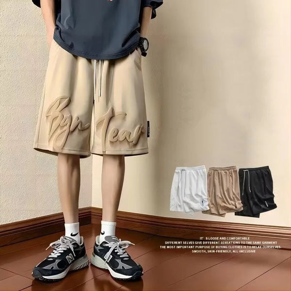 american vintage foamed printed shorts for men summer y2k streetwear fashion baggy short pants gym sports bermudas para hombre techwear shorts