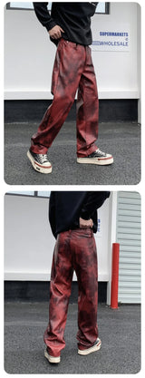 men streetwear fashion hip hop punk gothic vibe casual straight leather pant man y2k trousers motorcycle pants stage clothing unique default style 2409