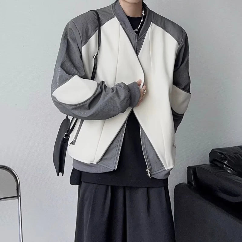 techwear zip bomber, urban street style, mens fashion