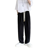 2023 summer new fashion straight trousers mens casual pants thin section wide leg pants boutique clothing simple style menswear bottoms
