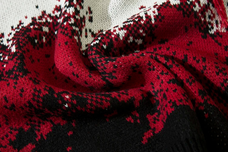 y2k knitted sweater, photo-ready sweater, cozy fashion fit, stylish street outfit, modern aesthetic appeal