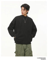 Stand Collar Half Zipper Pullover Casual Sweatshirt Men Women Streetwe