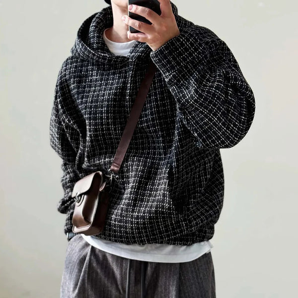 grunge fire sweater, streetwear drip, cozy knitwear for men, oversized grunge aesthetic winter top