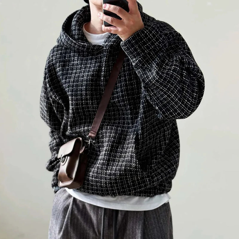 grunge fire sweater, streetwear drip, cozy knitwear for men, oversized grunge aesthetic winter top