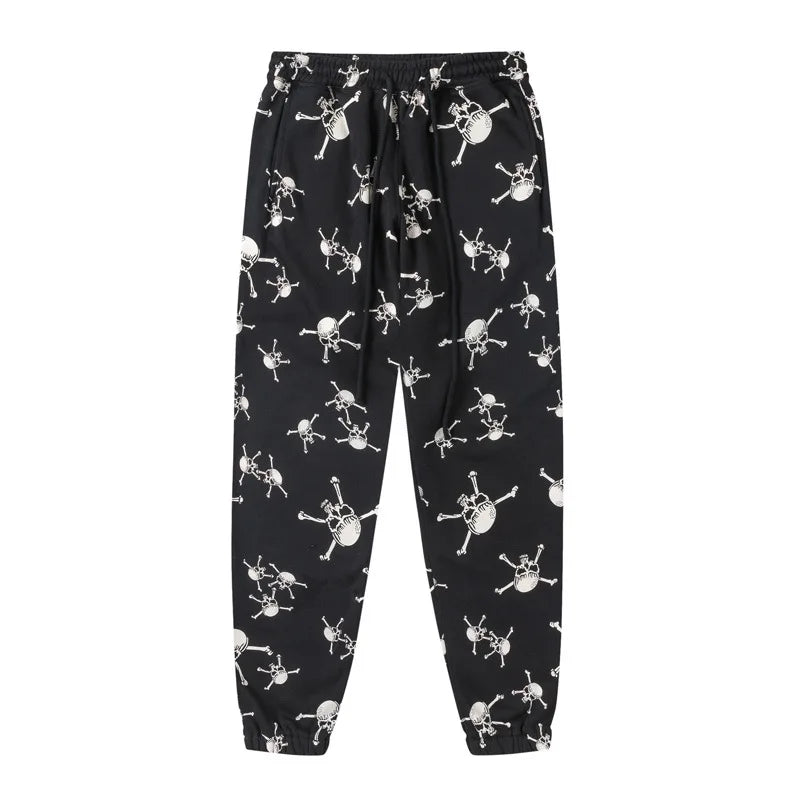 new 2023 hot luxury men classic skull head black saint comfortable cotton parkour sweat casual pants sweatpants 710 sporty tapered joggers